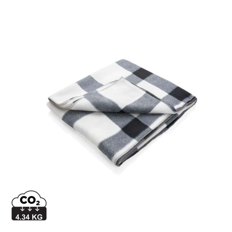 Plaid a cuadros de doble polar 127x152 cm a precios de mayorista - Manta polar a precios de mayorista
