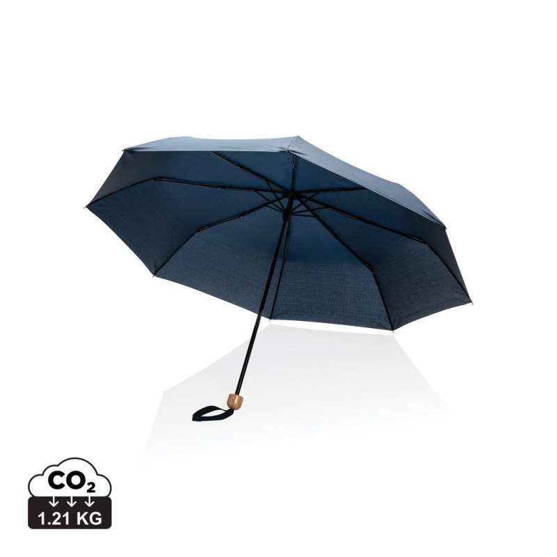 Mini parapluie 20.5 rPET 190T poignée bambou Impact AWARE - Parapluie à prix grossiste