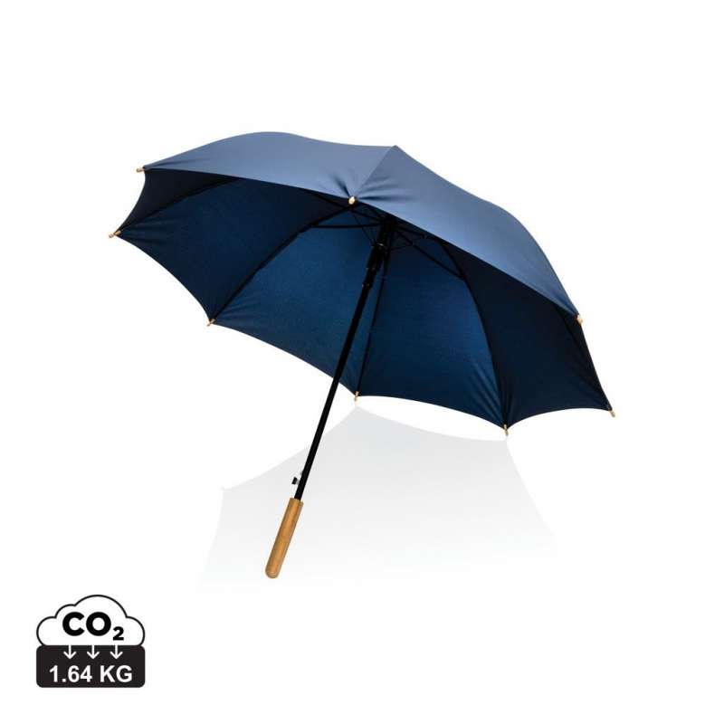 Parapluie 23 en rPET et bambou ouverture auto Impact AWARE à prix grossiste - Parapluie automatique à prix de gros