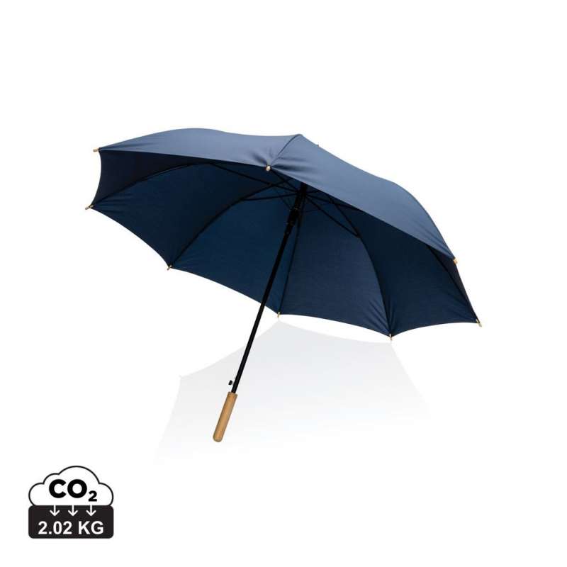 Parapluie 27 en rPET et bambou ouverture auto Impact AWARE à prix de gros - Parapluie automatique à prix grossiste