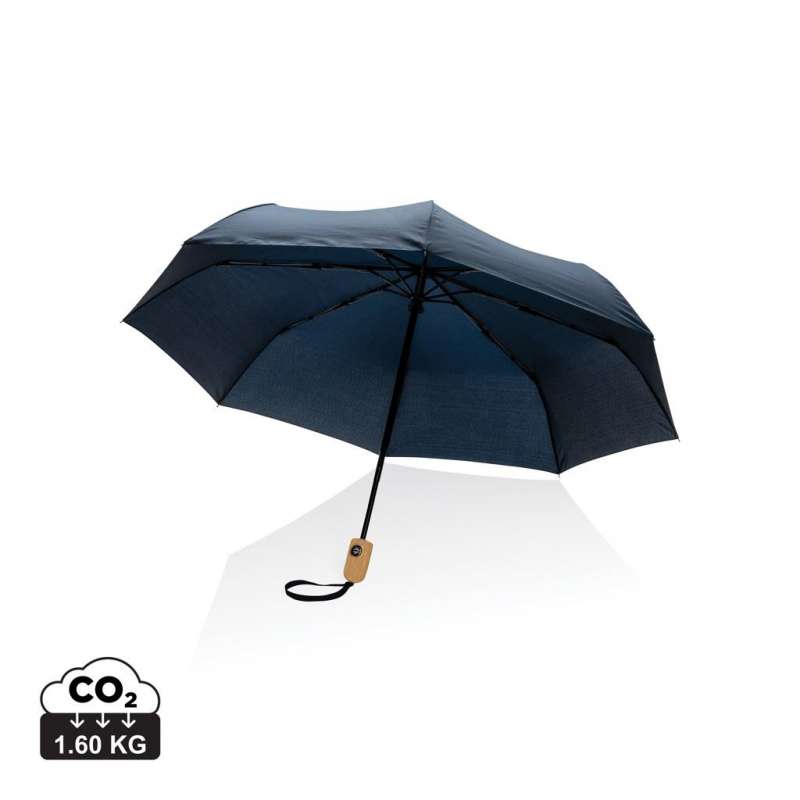 Parapluie 21 automatique rPET 190T et bambou Impact AWARE à prix de gros - Parapluie automatique à prix grossiste