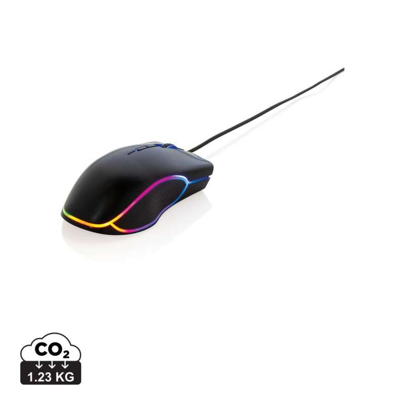 Ergonomisk RGB-spelmus 12,5 cm - Mus till grossistpris