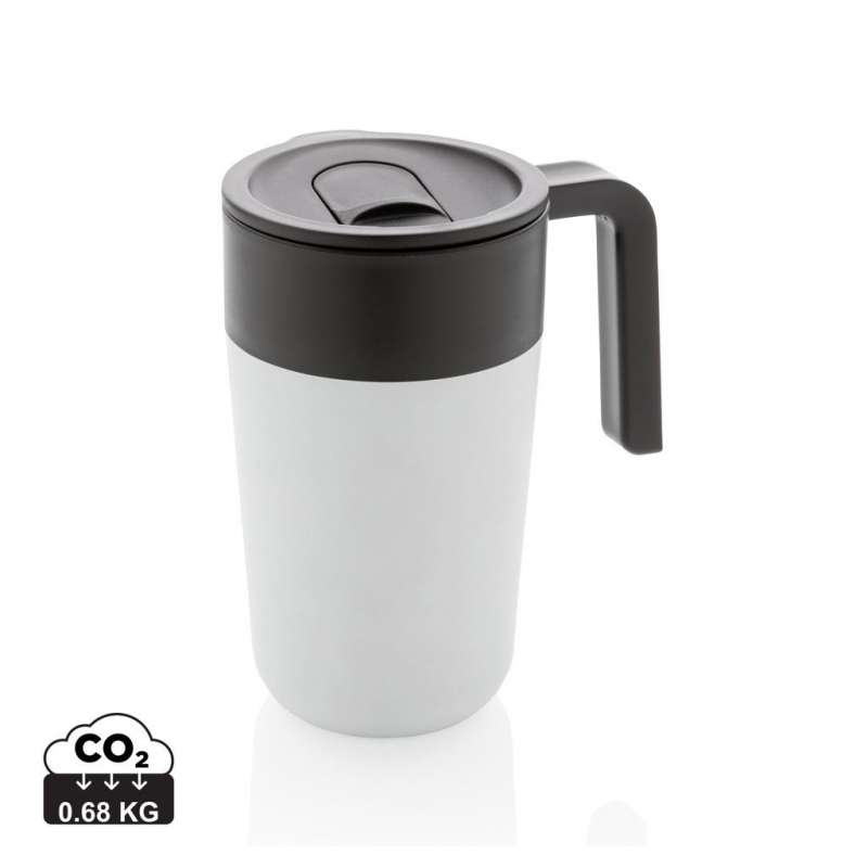 Mugg 480ml i rostfritt stål och PP - metallmugg till grossistpris
