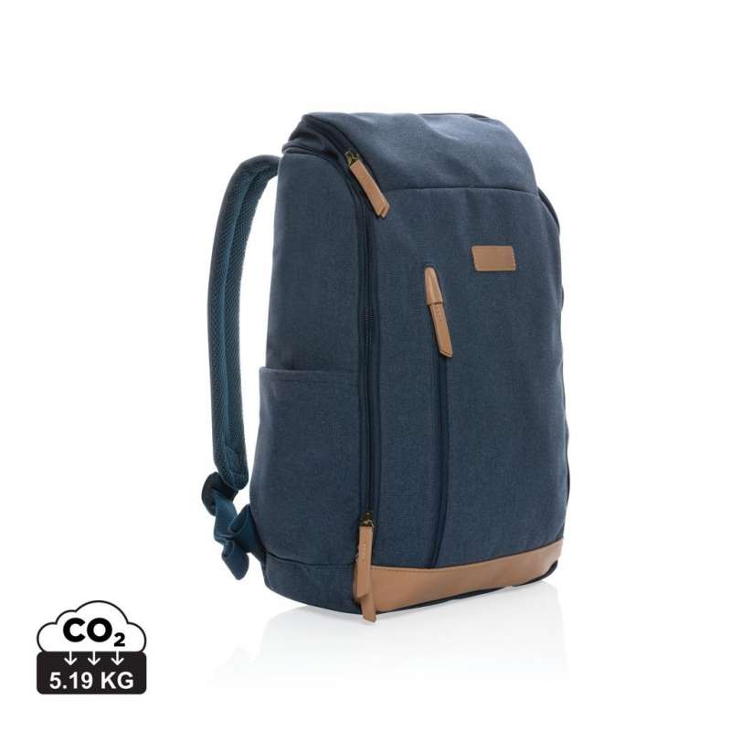 Impact AWARE 16oz recycled canvas computer backpack - Recyclable accessory at wholesale prices