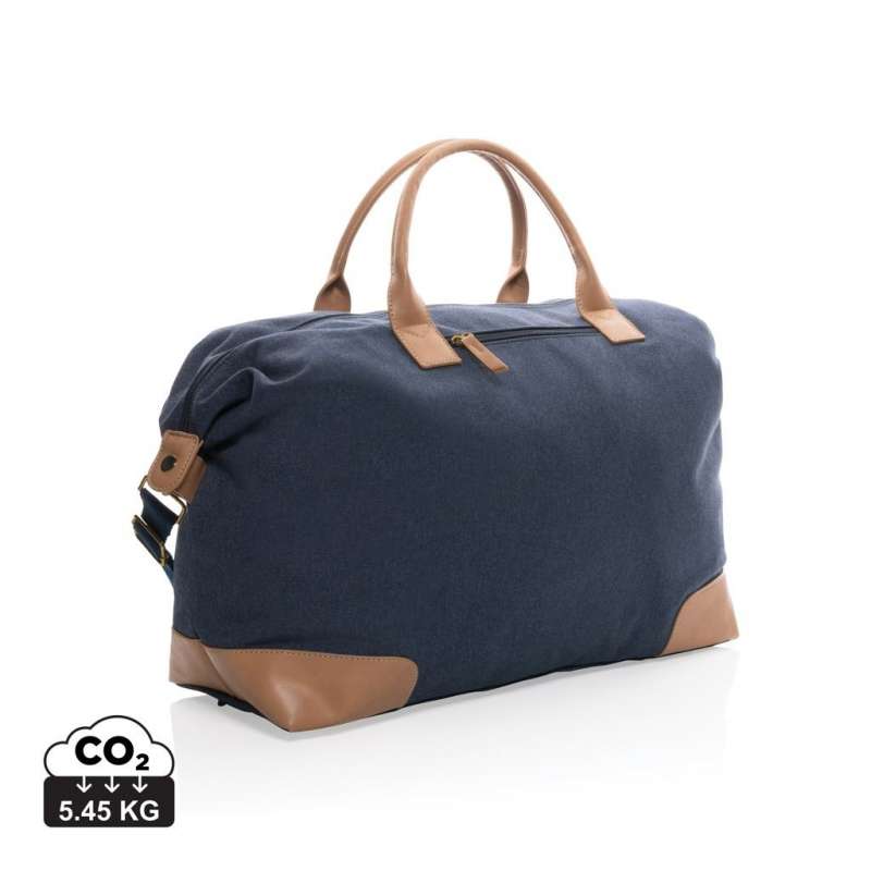 Weekendtas 40x19,5x46 cm in gerecycled katoen - Recycleerbaar accessoire tegen groothandelsprijzen