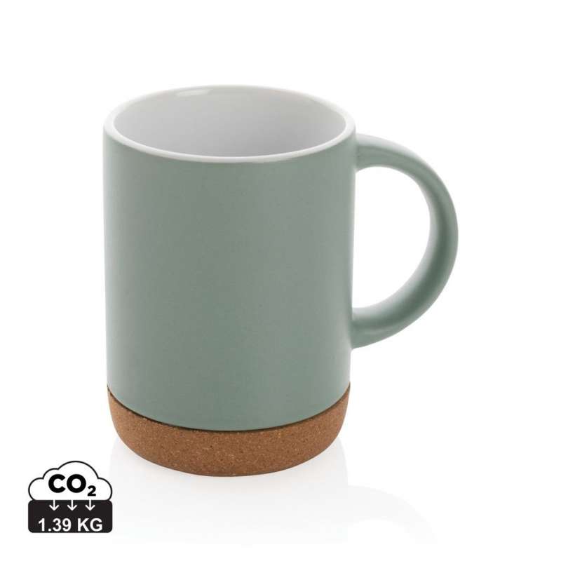Mug en céramique avec base en liège à prix de gros - mug en céramique ou porcelaine à prix grossiste