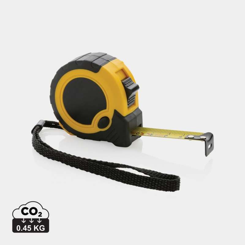 Mètre 3M/16 mm en plastique recyclé RCS avec bouton d'arrêt - Accessoire recyclable à prix grossiste