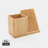 Draadloze 10 Watts oplader in FSC bamboe 15x7.2 cm - Draadloze oplader tegen groothandelsprijzen
