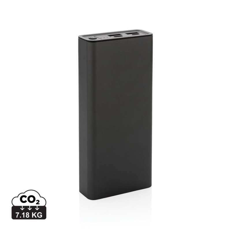 Powerbank 20.000 mAh et 20W en aluminium recyclé RCS Terra - Chargeur à prix grossiste
