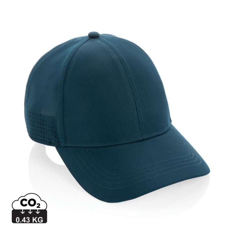 Casquette de sport 6 panneaux en rPET Impact AWARE à prix de gros - casquette écologique à prix grossiste