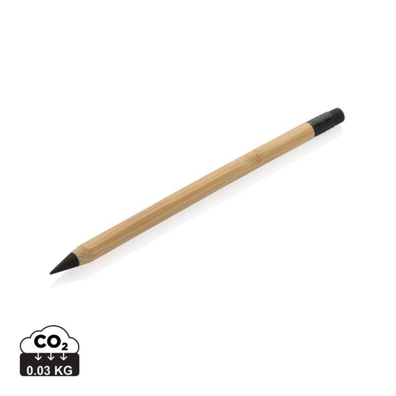 FSC® bamboo infinity pencil with eraser at wholesale prices - Eternal pencil at wholesale prices