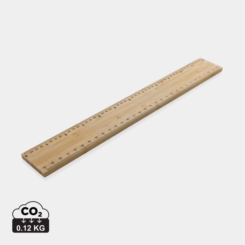 Régua dupla face de 30 cm em bambu - Regra a preço grossista