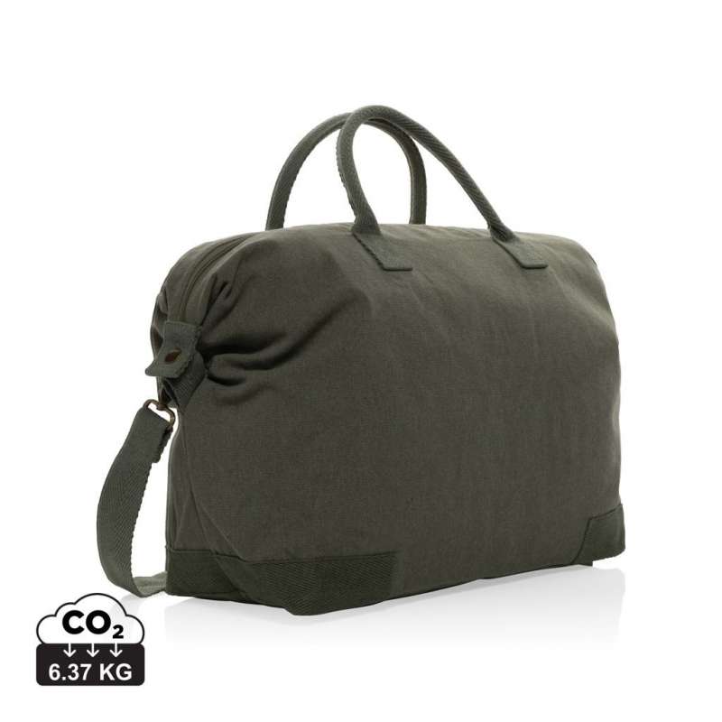 Wochenendtasche aus recyceltem Baumwollcanvas 64x20x40 cm - Reisetasche zu Großhandelspreisen