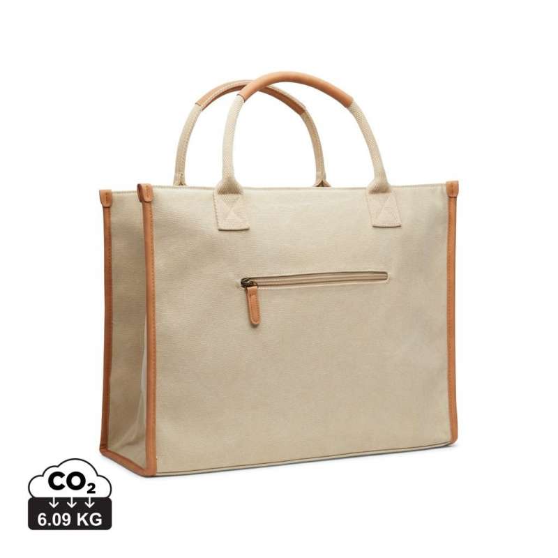 Stort genbrugsmateriale computertaske 42x17x33,5 cm - Genanvendeligt tilbehør til engrospris
