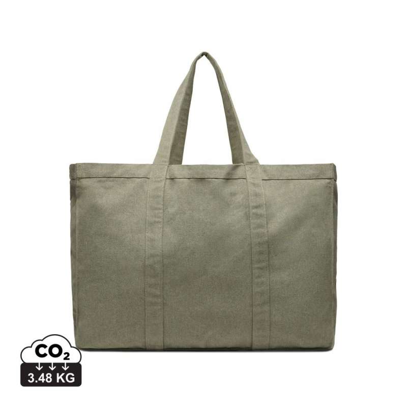 Grande borsa tote in cotone riciclato 49,5x18x37 cm - Accessorio riciclabile a prezzi all'ingrosso