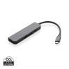Hub with HDMI input in recycled aluminum Terra RCS - Recyclable accessory at wholesale prices Hub with HDMI input in recycled aluminum Terra RCS - Recyclable accessory at wholesale prices