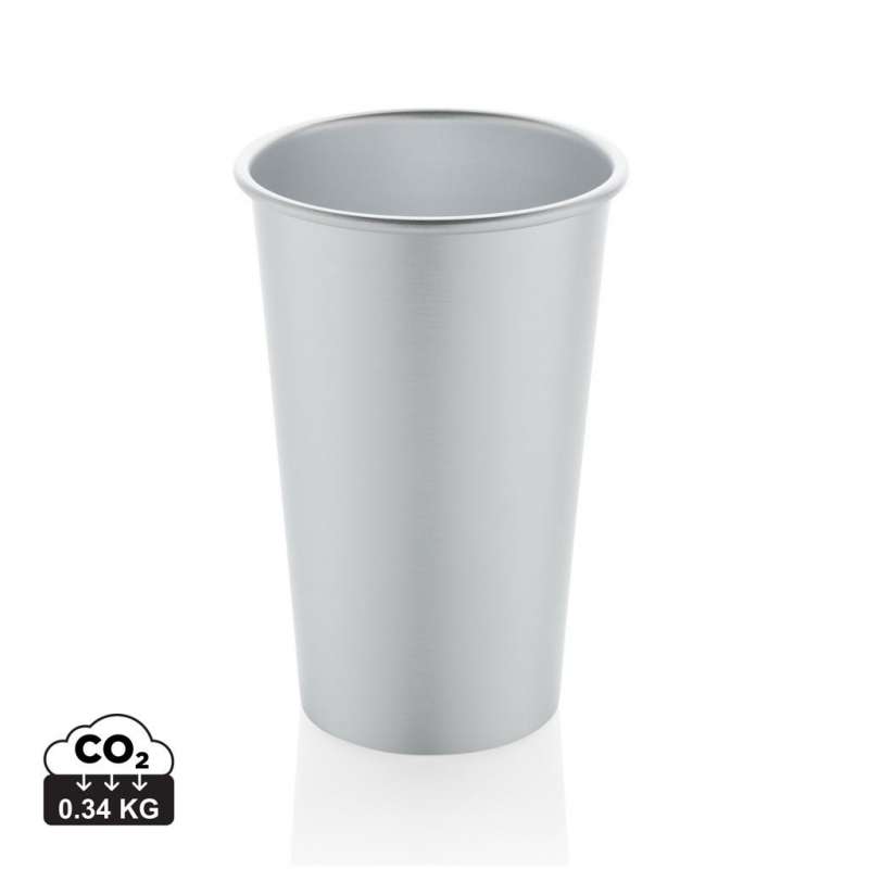 450 ml recycelter Aluminium-Mug, BPA-frei - Metallbecher zu Großhandelspreisen