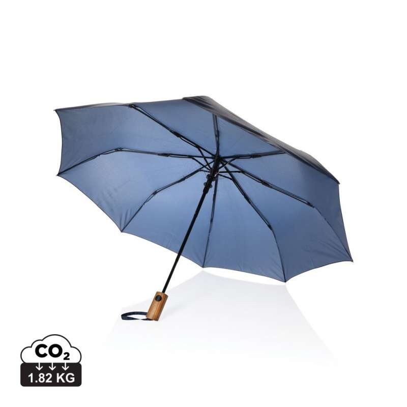 Mini parapluie compacto 21" automático em madeira - Guarda-chuva a preço grossista