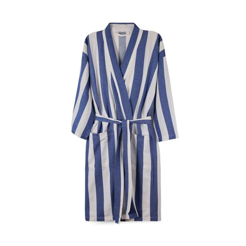 Bata de hammam L/XL rayas bicolores - Bata de baño a precios de mayorista