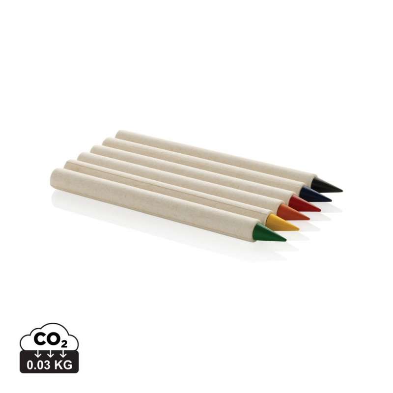 t of 6 Eco-Friendly 9cm Colored Pencil at wholesale prices - Eternal pencil at wholesale prices