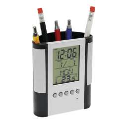 Porta lápices despertador...