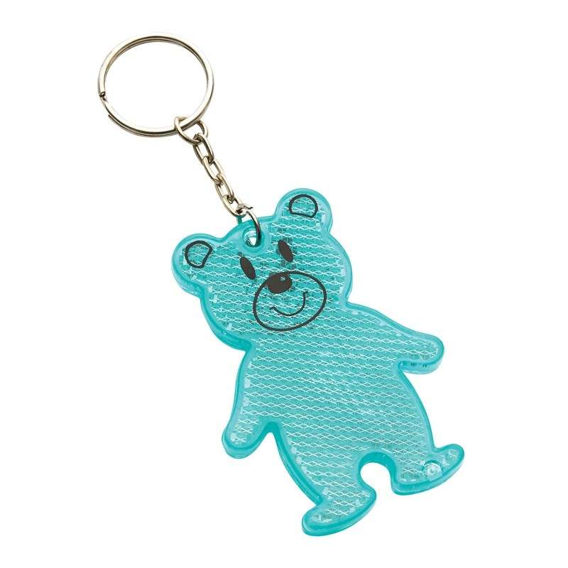 Llavero oso Teddy reflectante 12x5 cm - Llaveros de plástico a precios de mayorista