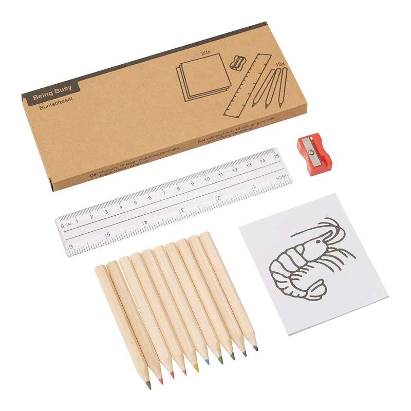 Set de 10 lápices de colores pequeños - Regla a precios de mayorista