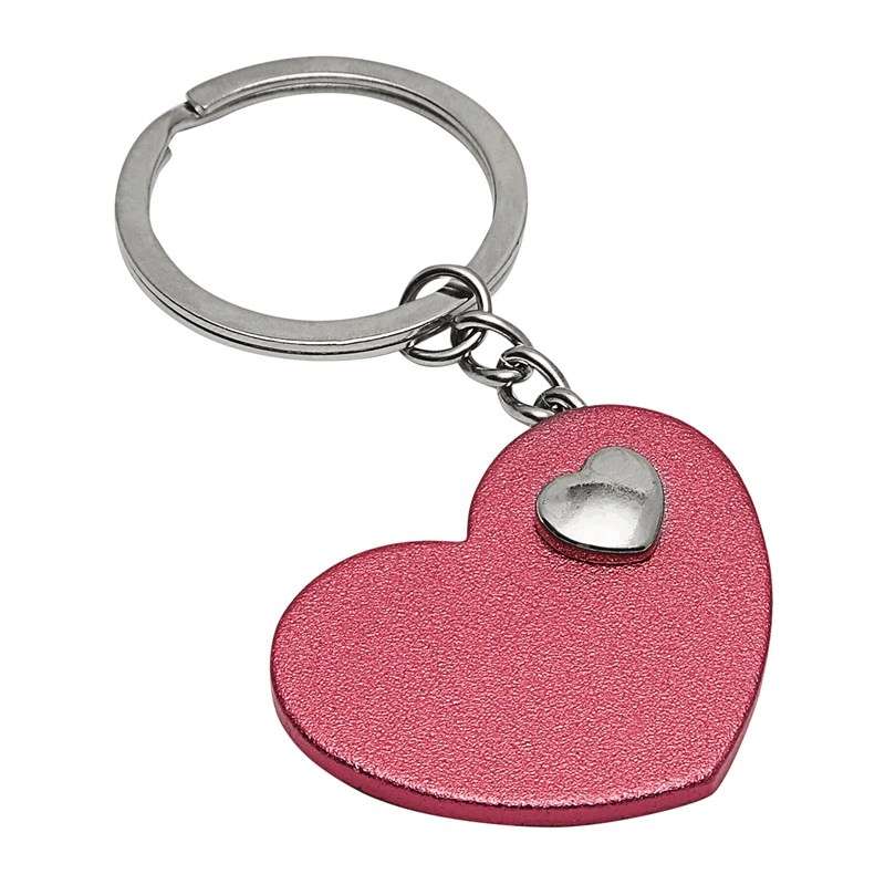 Llavero corazón 8x3,9 cm aluminio a precios de mayorista - Llaveros de plástico a precios de mayorista