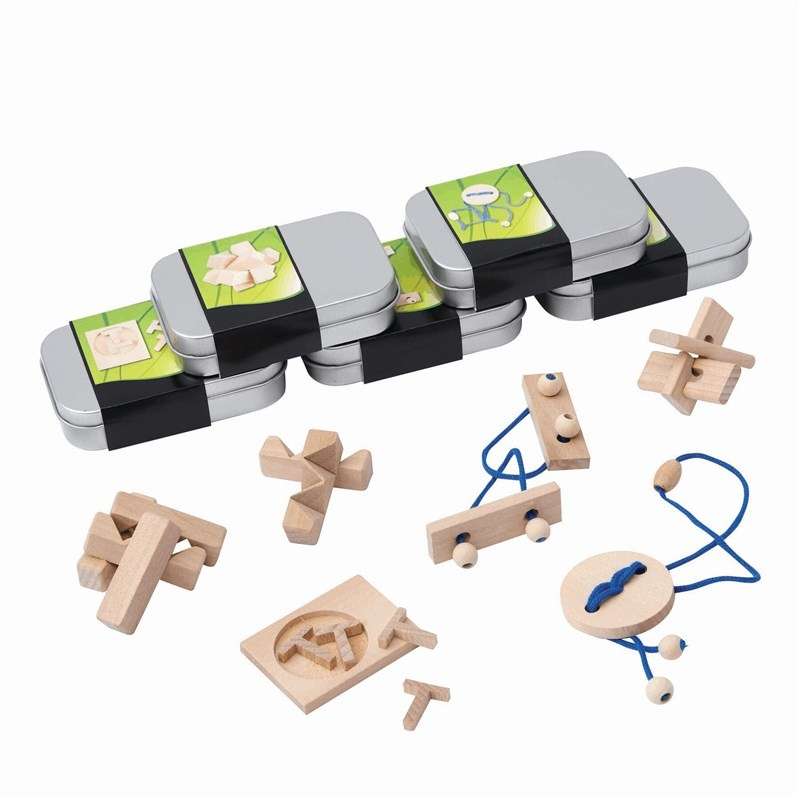 Agility Spellen in Blikdoos 9,6 x 6 cm - Houten spel tegen groothandelsprijzen