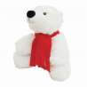 Peluche oso polar 22 cm con bufanda - Peluche a precios de mayorista