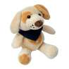 Honden knuffel 18 cm met blauwe sjaal - Knuffel tegen groothandelsprijzen