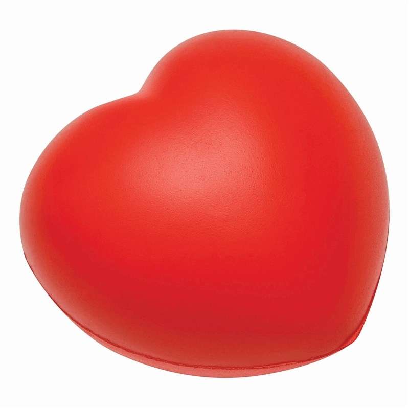 Herzförmiger Anti-Stressball 8x7,5cm PU - Antistress aus Schaumstoff zu Großhandelspreisen