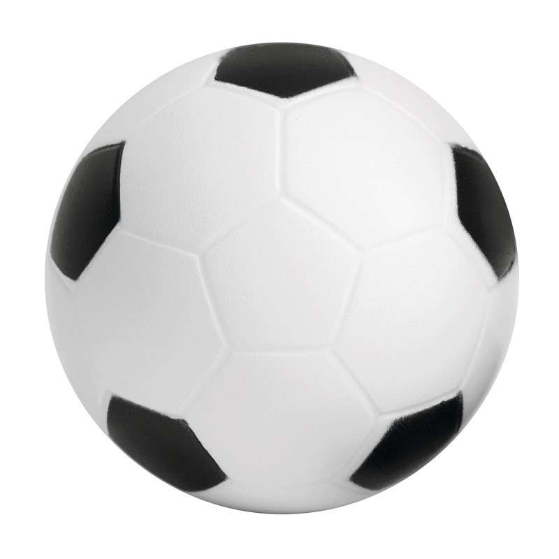 Stressball Fußball Ø7 cm aus PU - Antistress aus Schaumstoff zu Großhandelspreisen