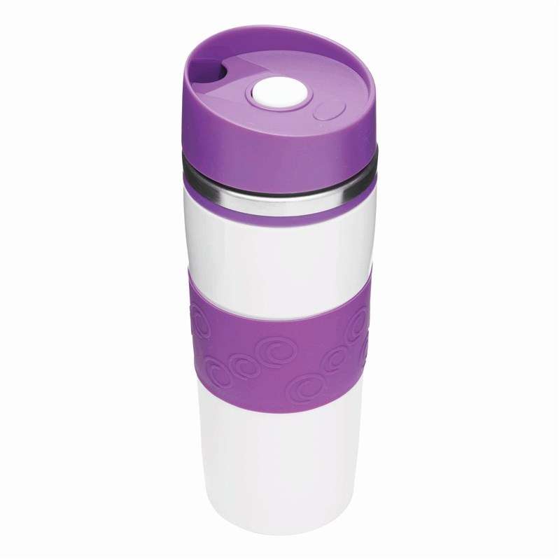 Mug isoterma 400 ml con tapa colorida a precios de mayorista - Taza con tapa a precios de mayorista
