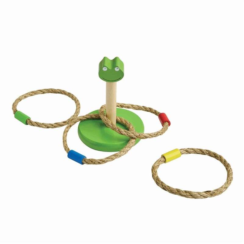 Holzringwurfspiel Frosch Ø12 x 14,4 cm - Holzspielzeug zu Großhandelspreisen