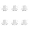 Juego de 6 tazas de espresso porcelana - Servicio de café a precios de mayorista