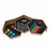 Conjunto de Colorir em Caixa 3 Andares - Cera de cera a preço grossista Conjunto de Colorir em Caixa 3 Andares - Cera de cera a preço grossista