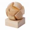 Rundes Holzpuzzle mit 6 Teilen 5x5x9,5 cm - Puzzle zu Großhandelspreisen