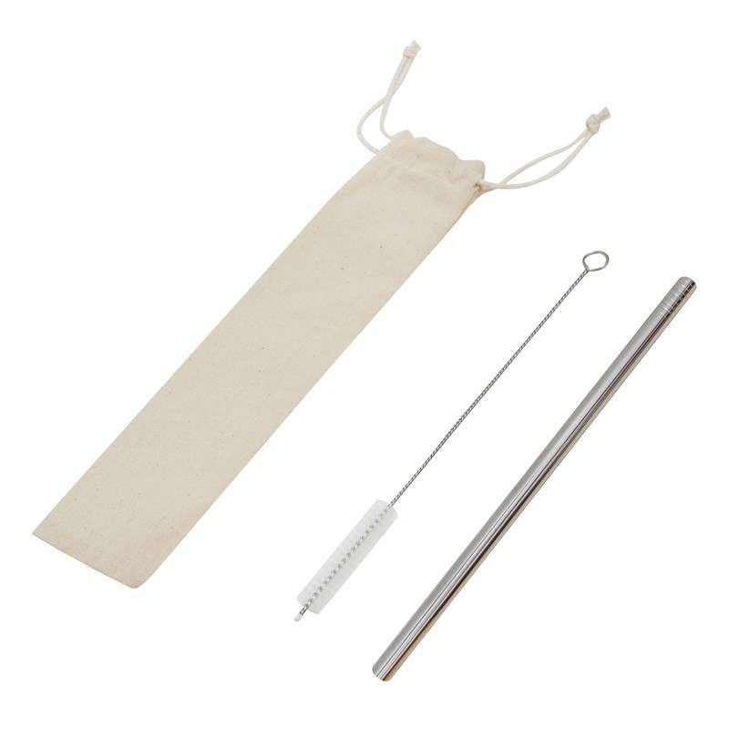 Rustfri stål sugerØr 0,6 x 21,5 cm - Genanvendelig sugerør til engrospris