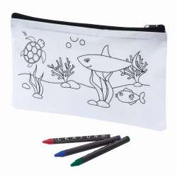 Farverig penalhus 22 x 13 cm