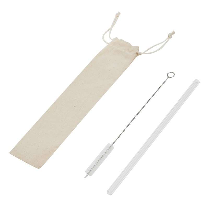 Gennemsigtig glasdrikkersugerØr 20 cm - Genanvendelig sugerør til engrospris