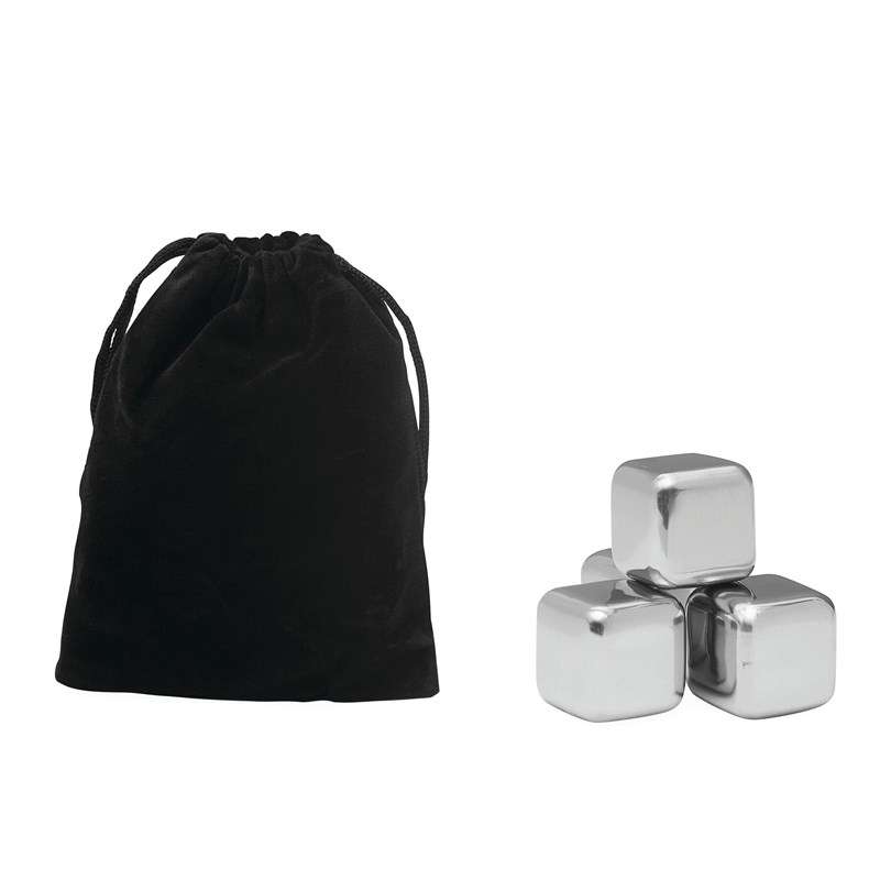 Set von Kühlsteinen aus Edelstahl 2,5x2,5 cm - Würfel zu Großhandelspreisen