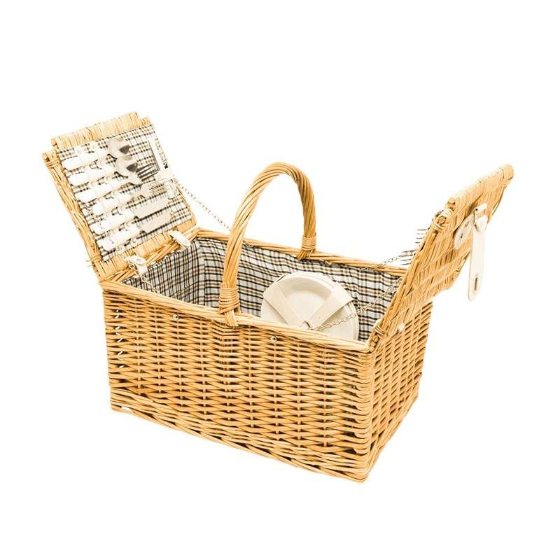 Picnic kurv i rattan til 4 personer til engrospris - Picnic kurv til engrospris