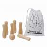 Juego de bolos 6 piezas en bolsa 15cm - juego de Kubb a precios de mayorista