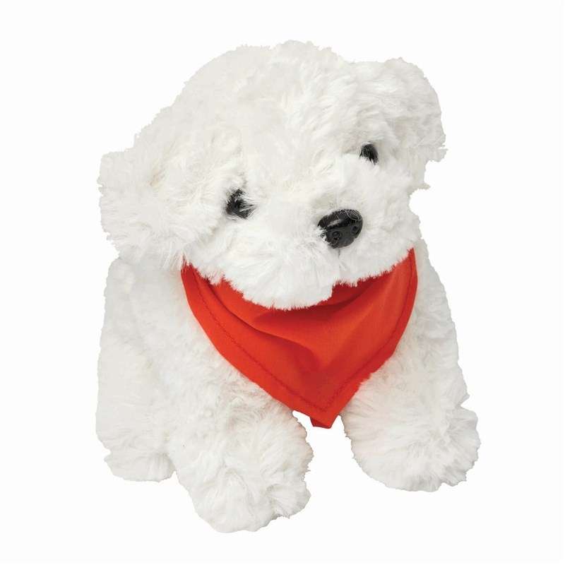 Cane di peluche 15 cm con sciarpa - Peluche a prezzi all'ingrosso