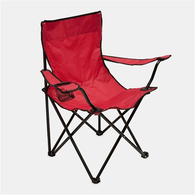 Foldbar strand- og campingstol med kopholder - campingstol til engrospris