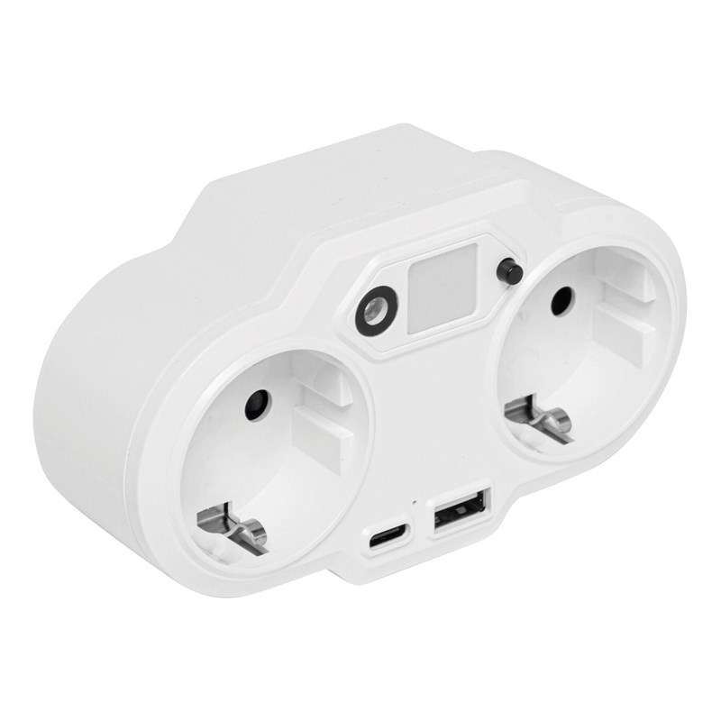 Adaptador USB com Luz Noturna 12x7cm - Adaptador a preço grossista