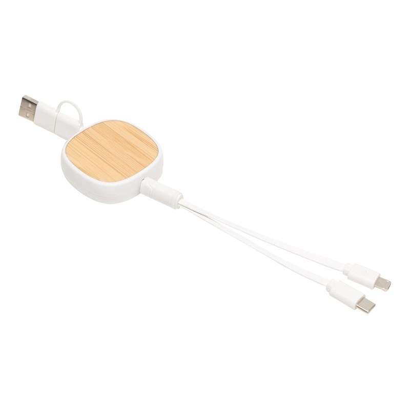 Cable de carga enrollable 92 cm USB-C a precios de mayorista - Cable de carga a precios de mayorista