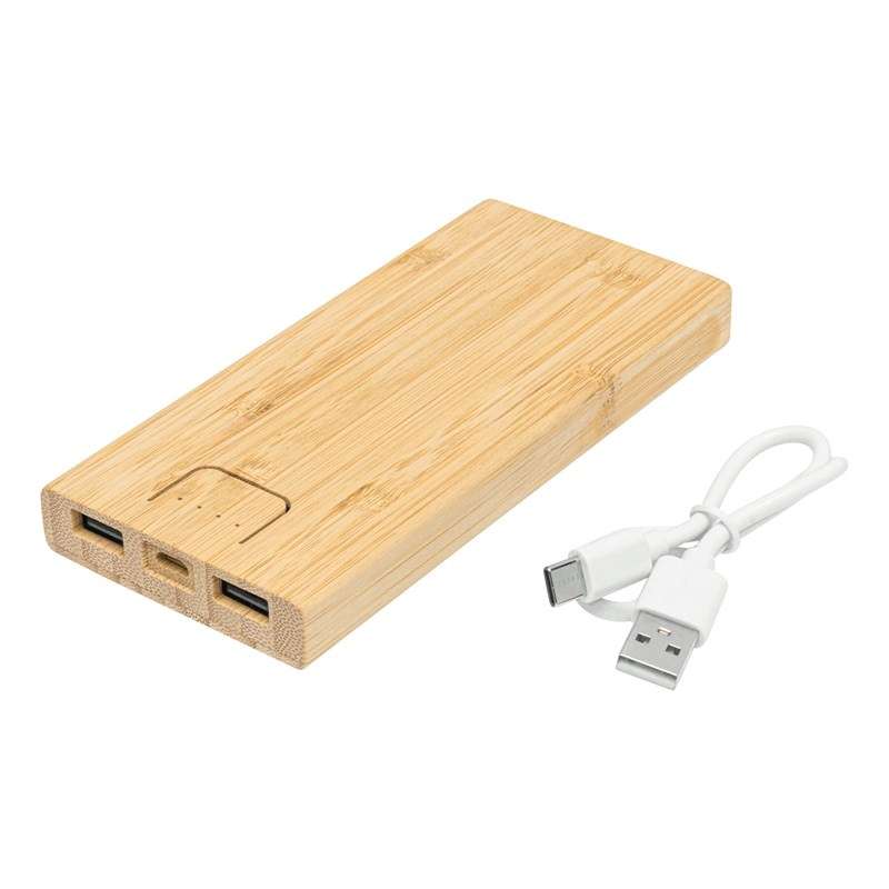 Powerbank Bamboo 10.000 mAh USB - Caricatore a prezzi all'ingrosso