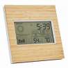 Bamboo vejrstation med alarm og hygrometer - Vejrstation til engrospris